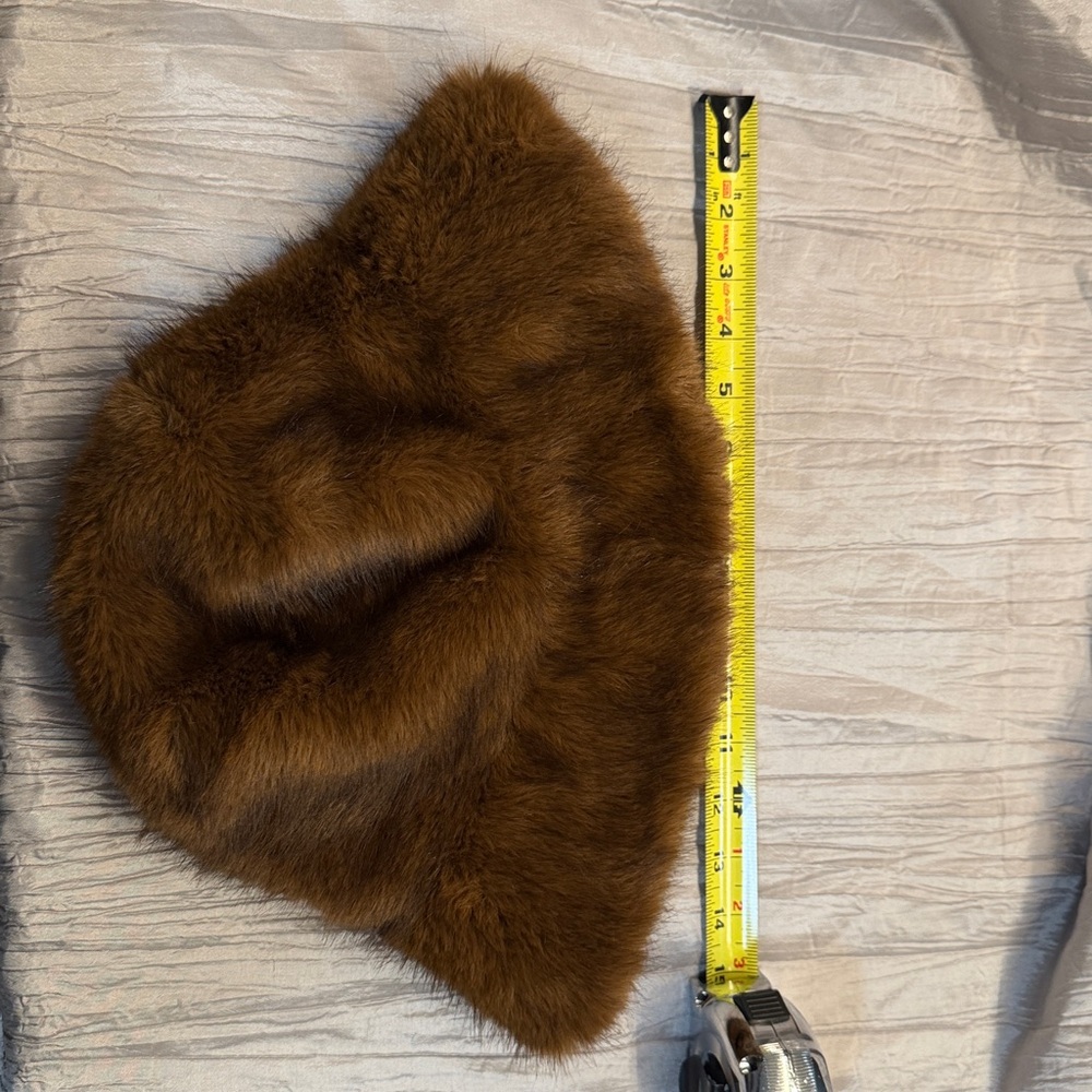 Elegant Brown Faux Fur Hat - Picture 6 of 9